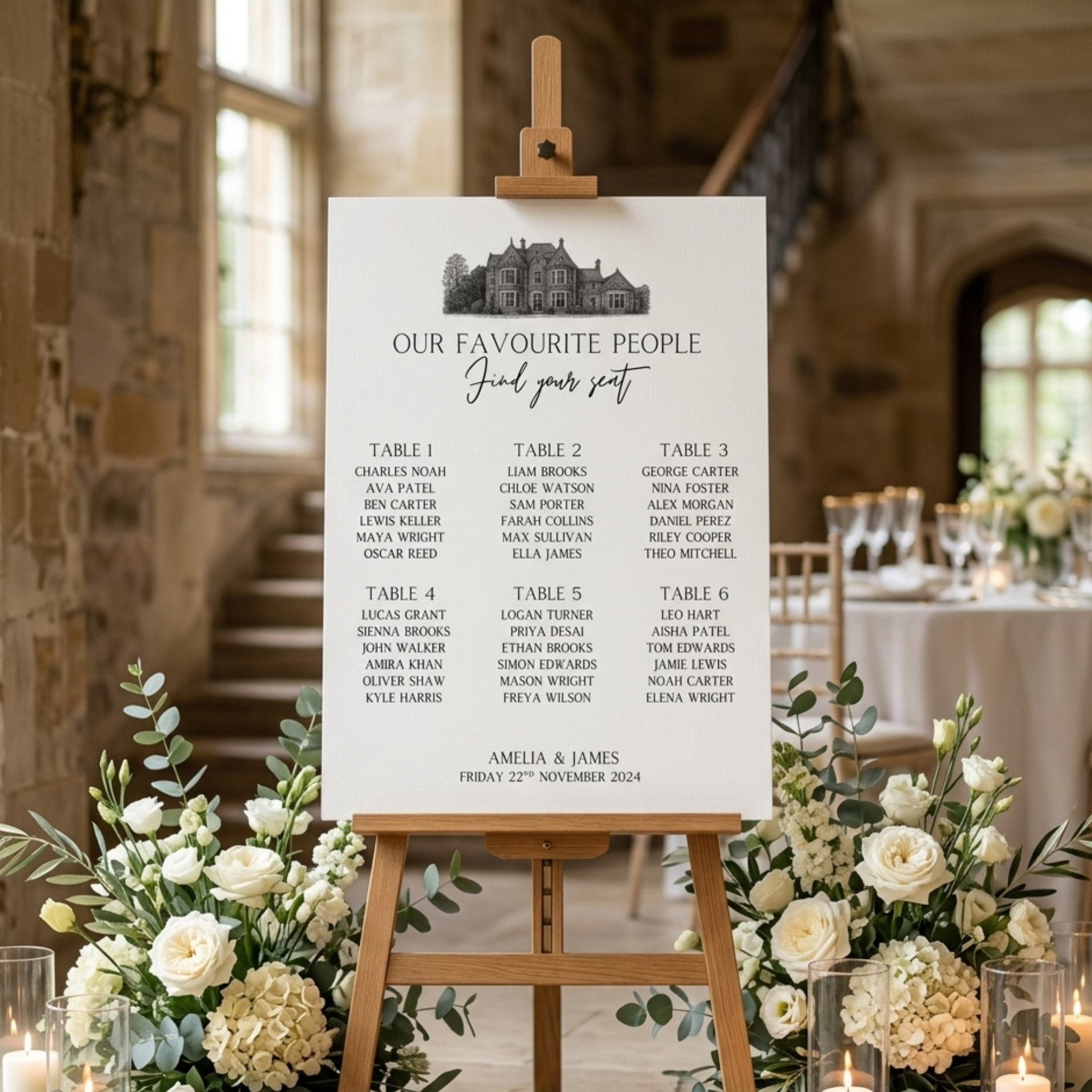 The Arcadia Seating Plan