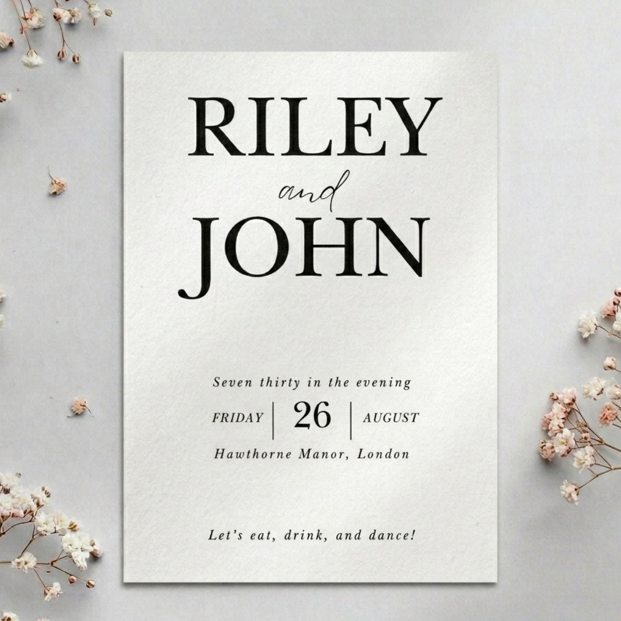 The Riley Evening Reception Invitation