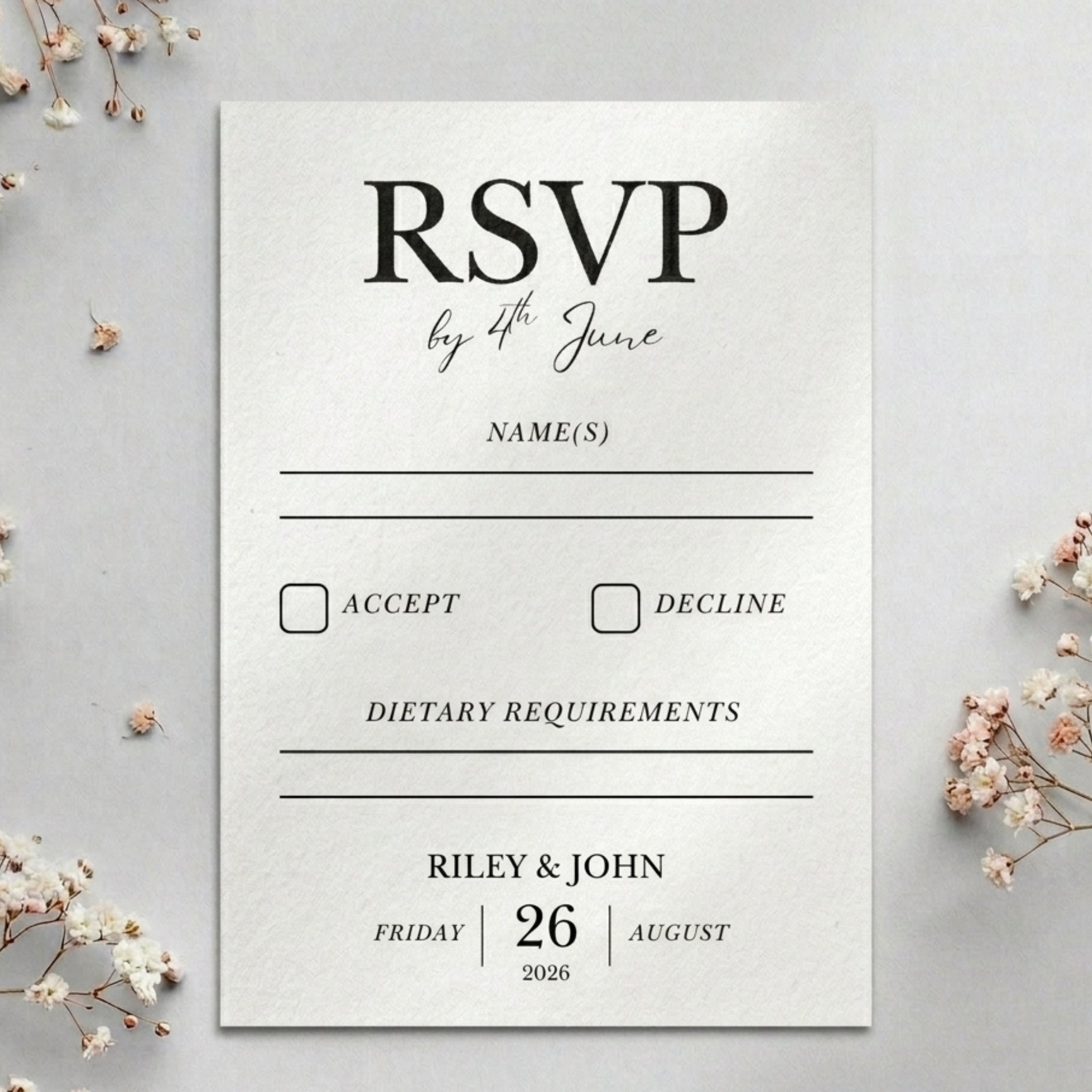 The Riley RSVP Card