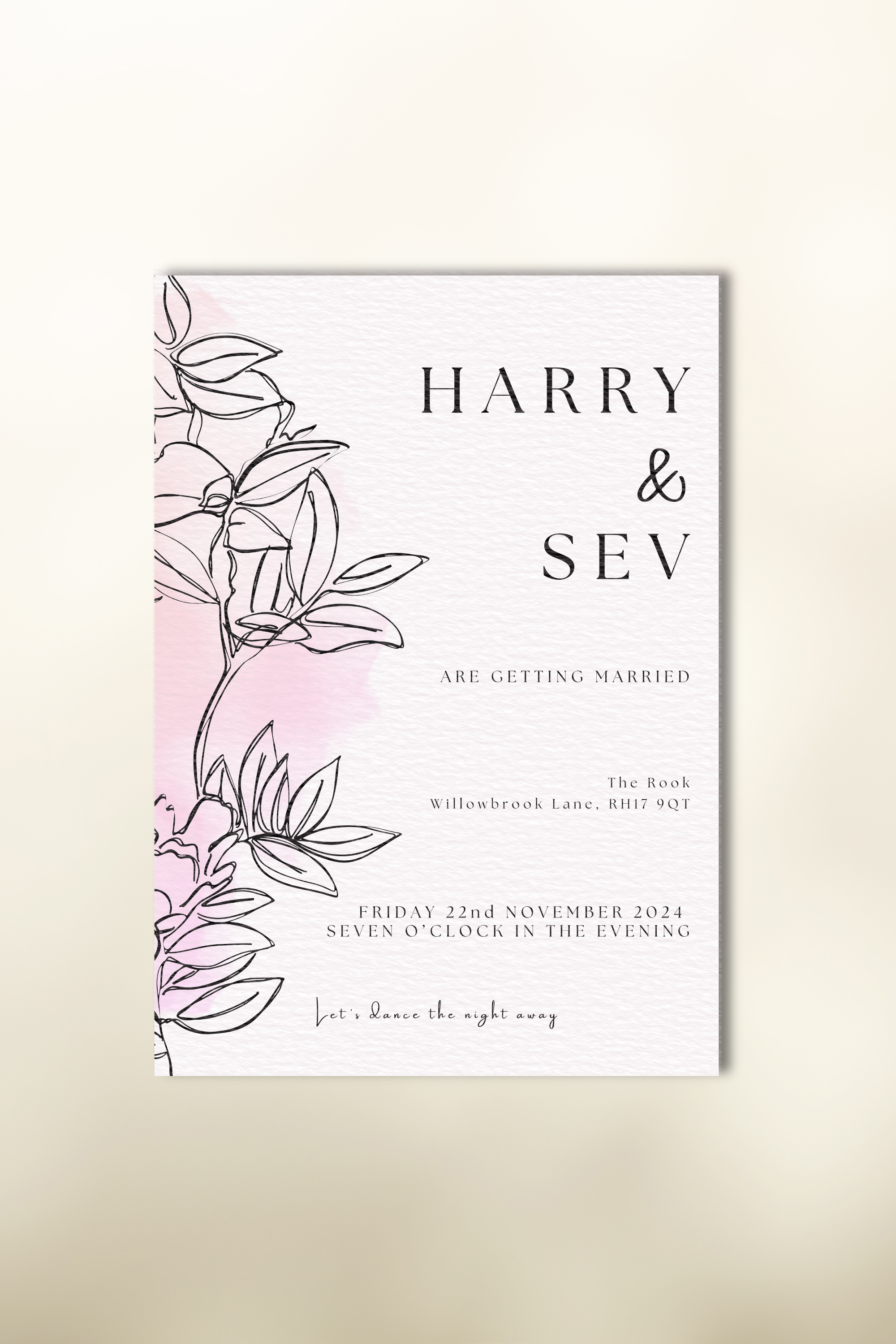 The Amara Evening Reception Invitation