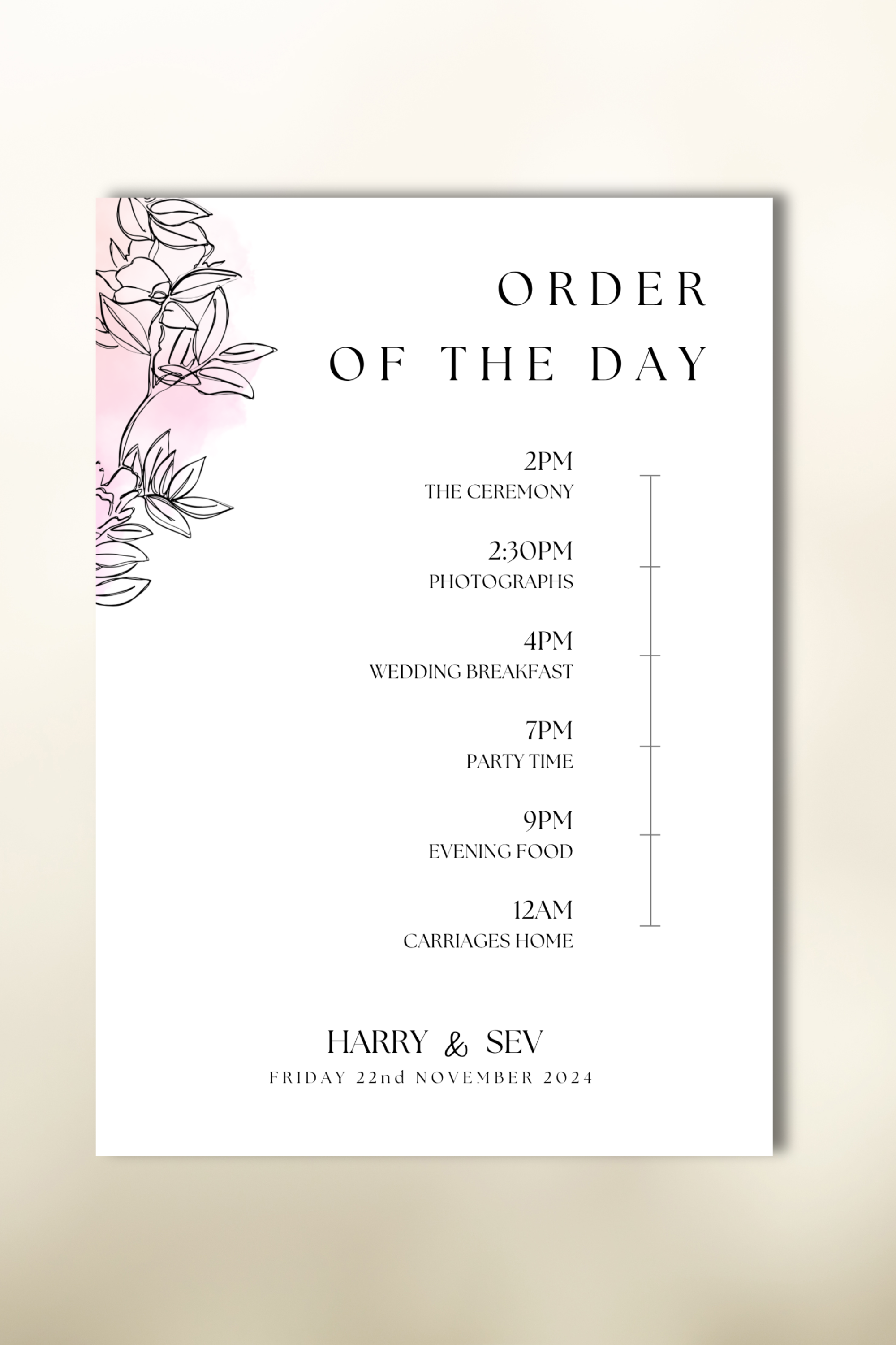 The Amara Order of the Day Sign