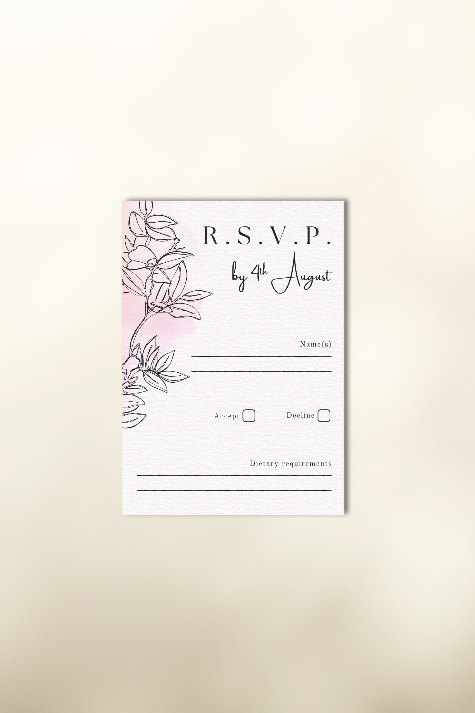 The Amara RSVP Card