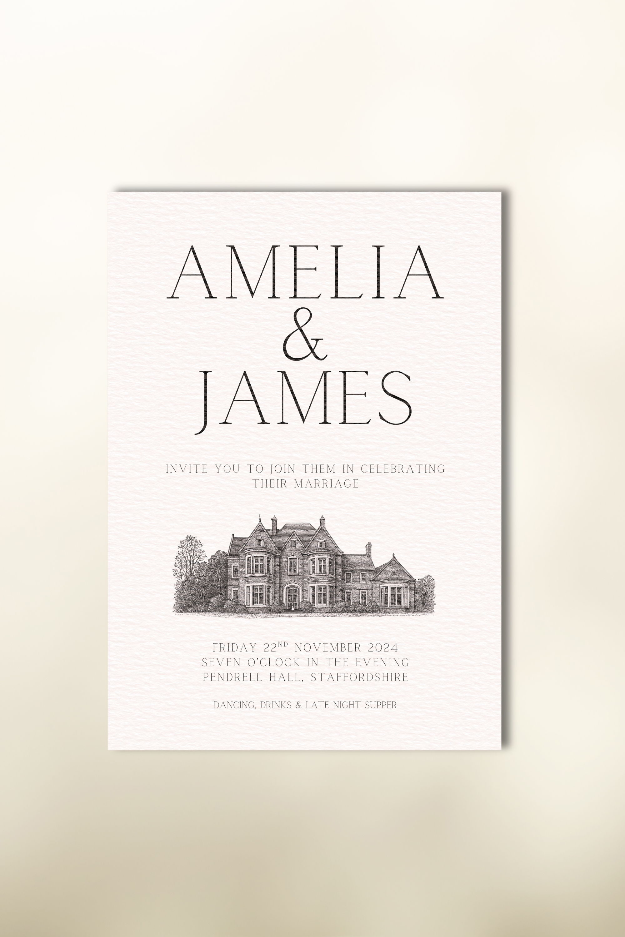 The Arcadia Evening Reception Invitation