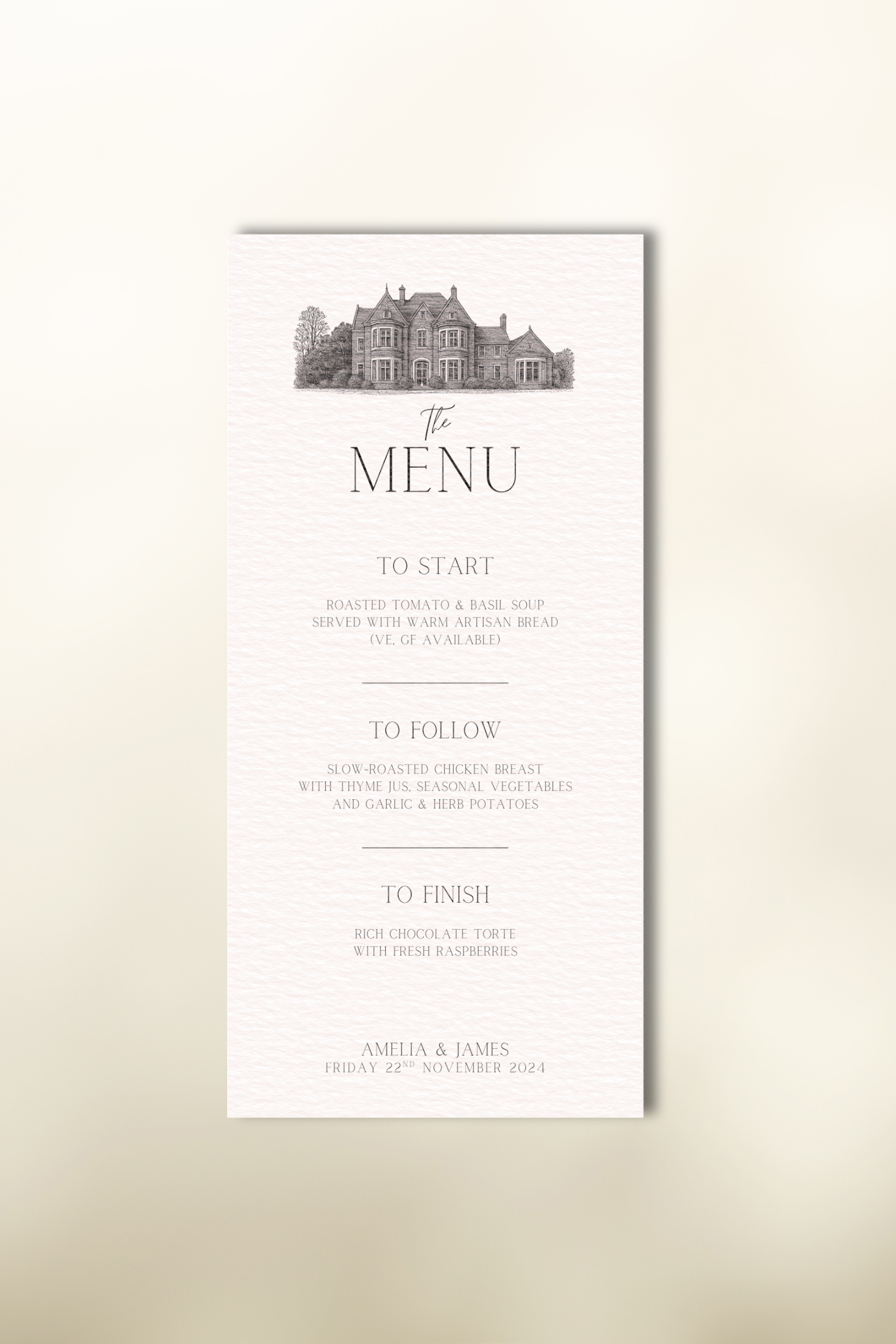 The Arcadia Menu