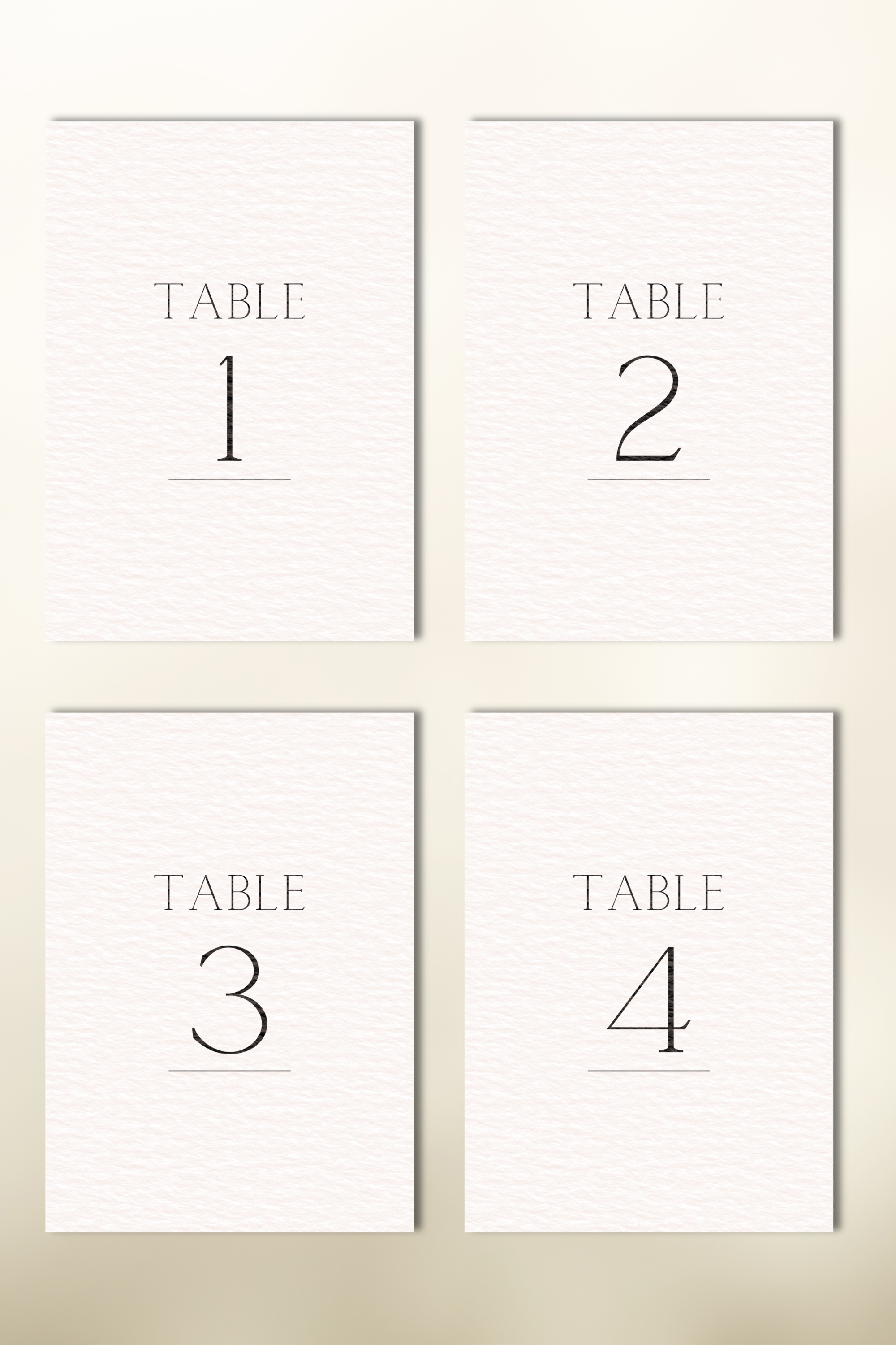 The Arcadia Table Numbers