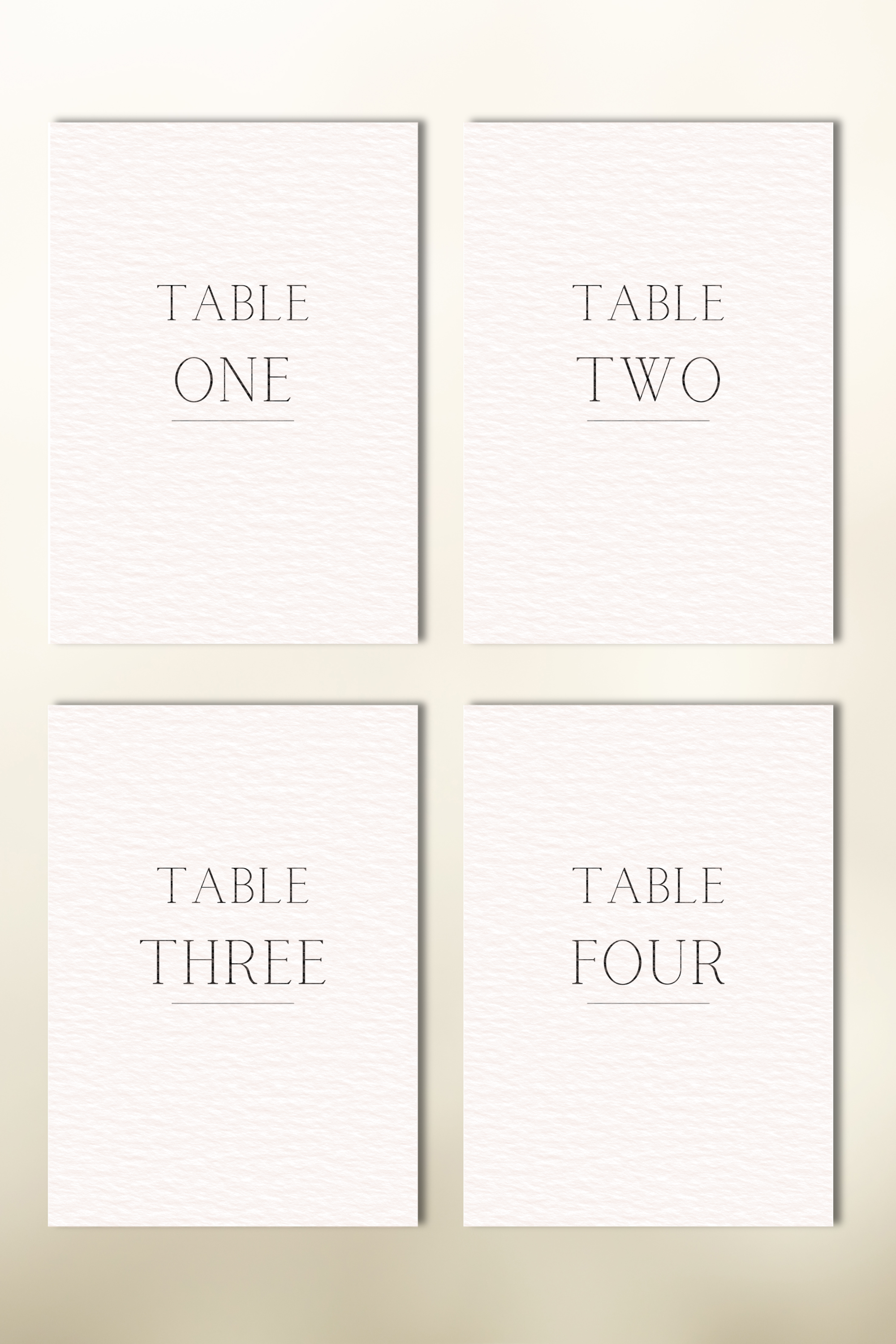 The Arcadia Table Numbers