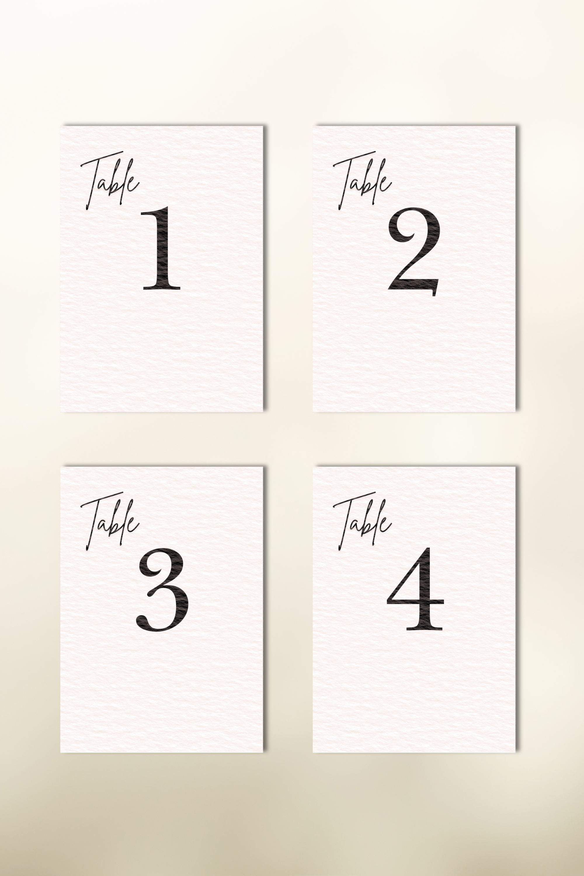 The Caldera Table Numbers