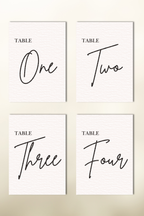 The Caldera Table Numbers