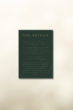 The Caramel Details Card