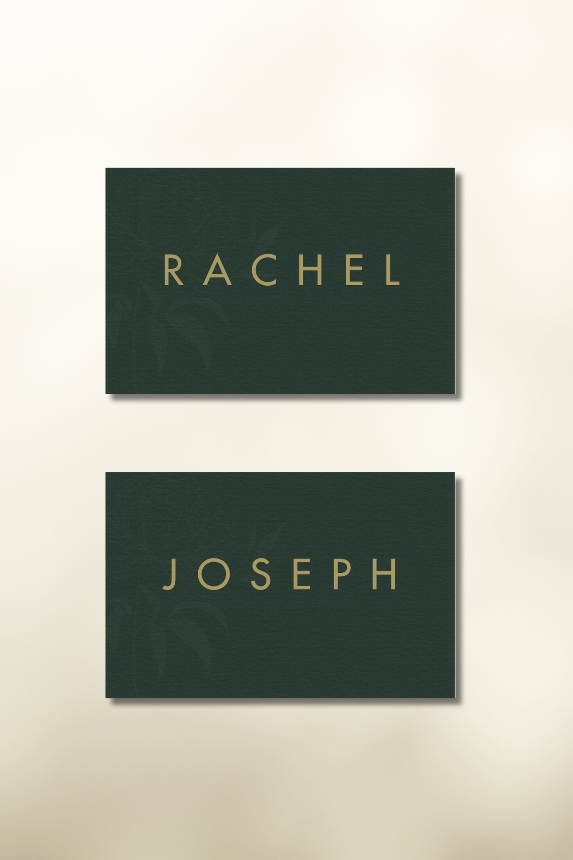 The Caramel Place Cards
