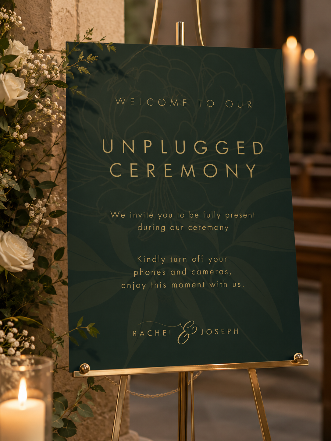 The Caramel Unplugged Ceremony Sign