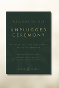 The Caramel Unplugged Ceremony Sign