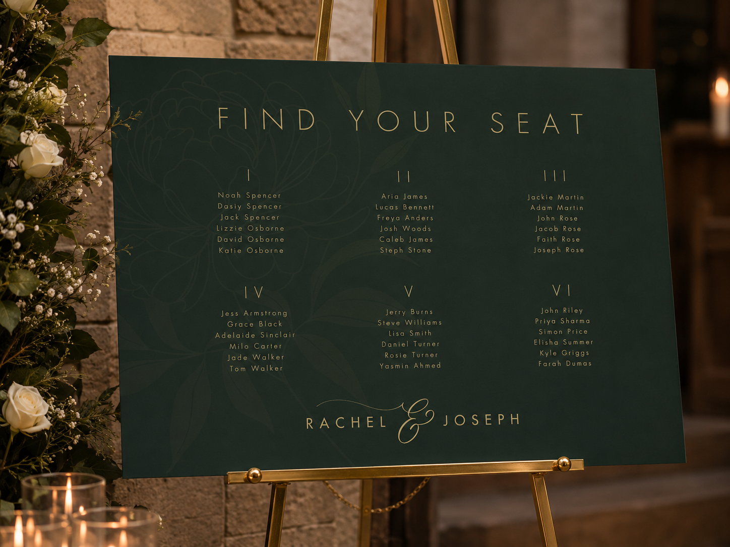 The Caramel Seating Plan