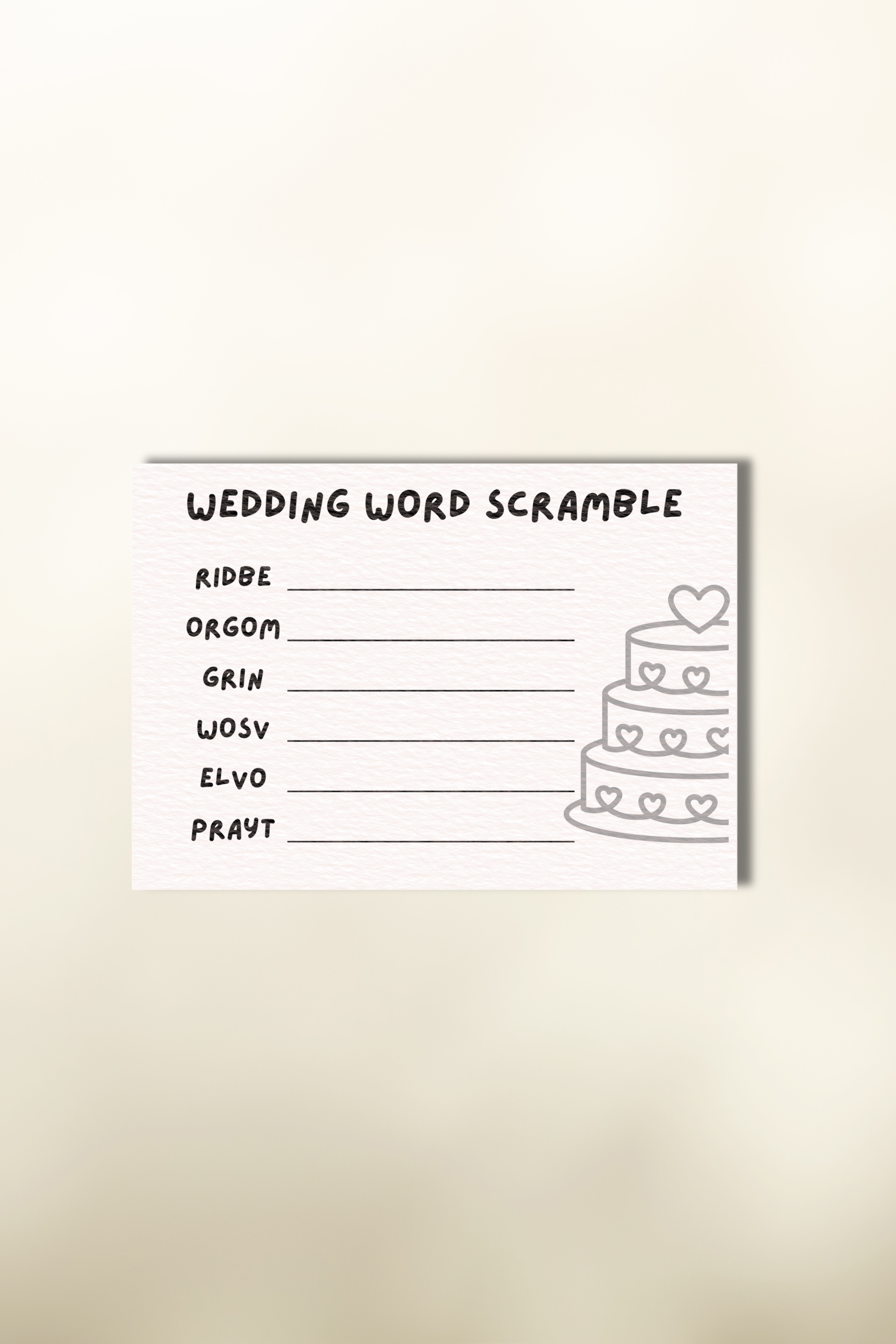 Children's Word Scramble