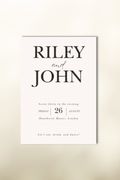 The Riley Evening Reception Invitation