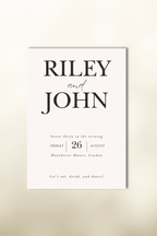 The Riley Evening Reception Invitation