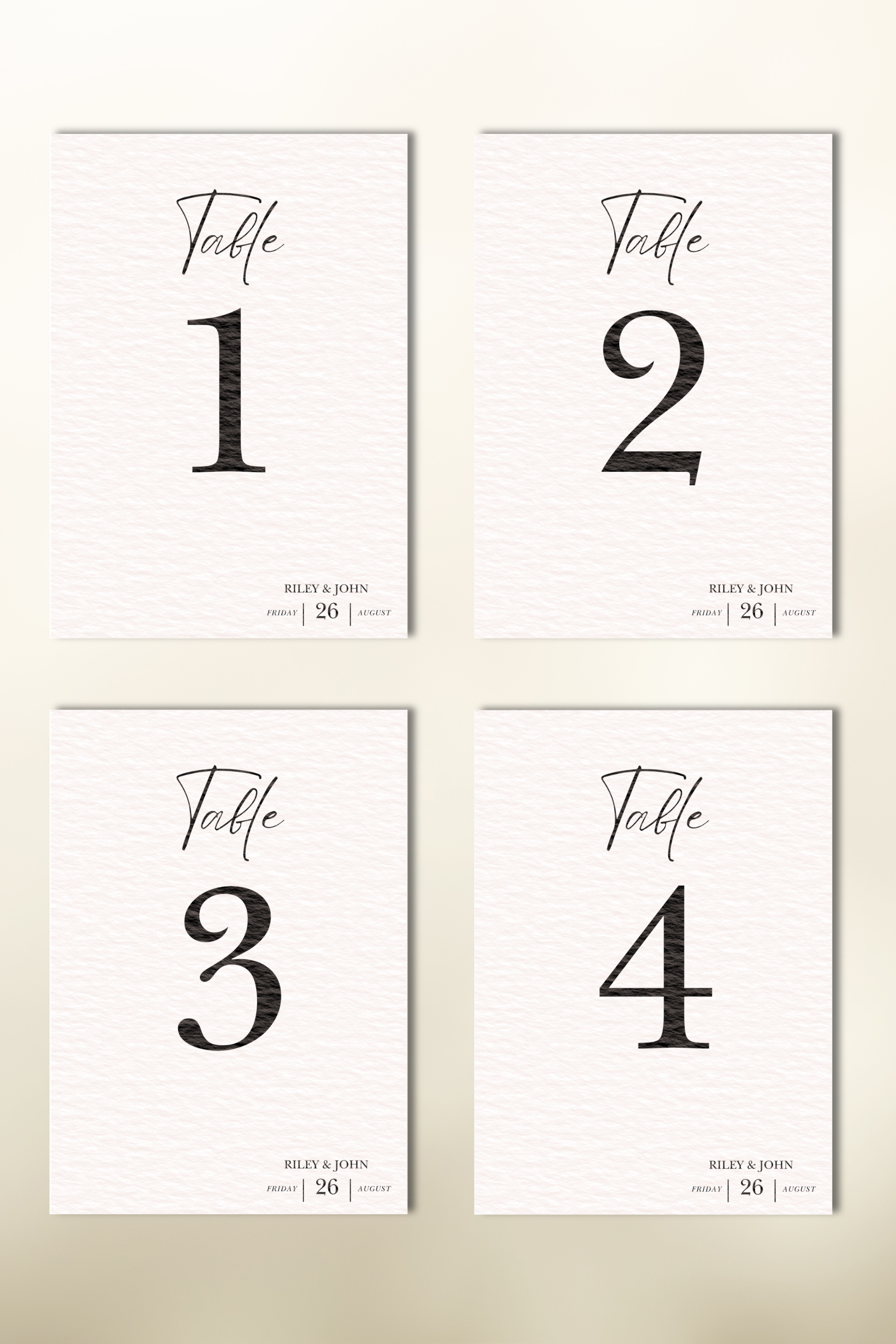 The Riley Table Numbers
