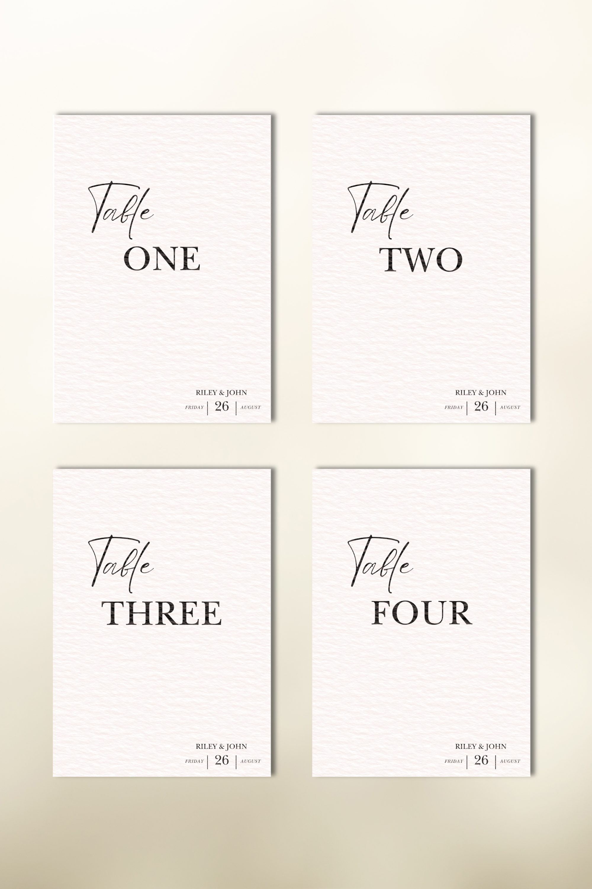 The Riley Table Numbers