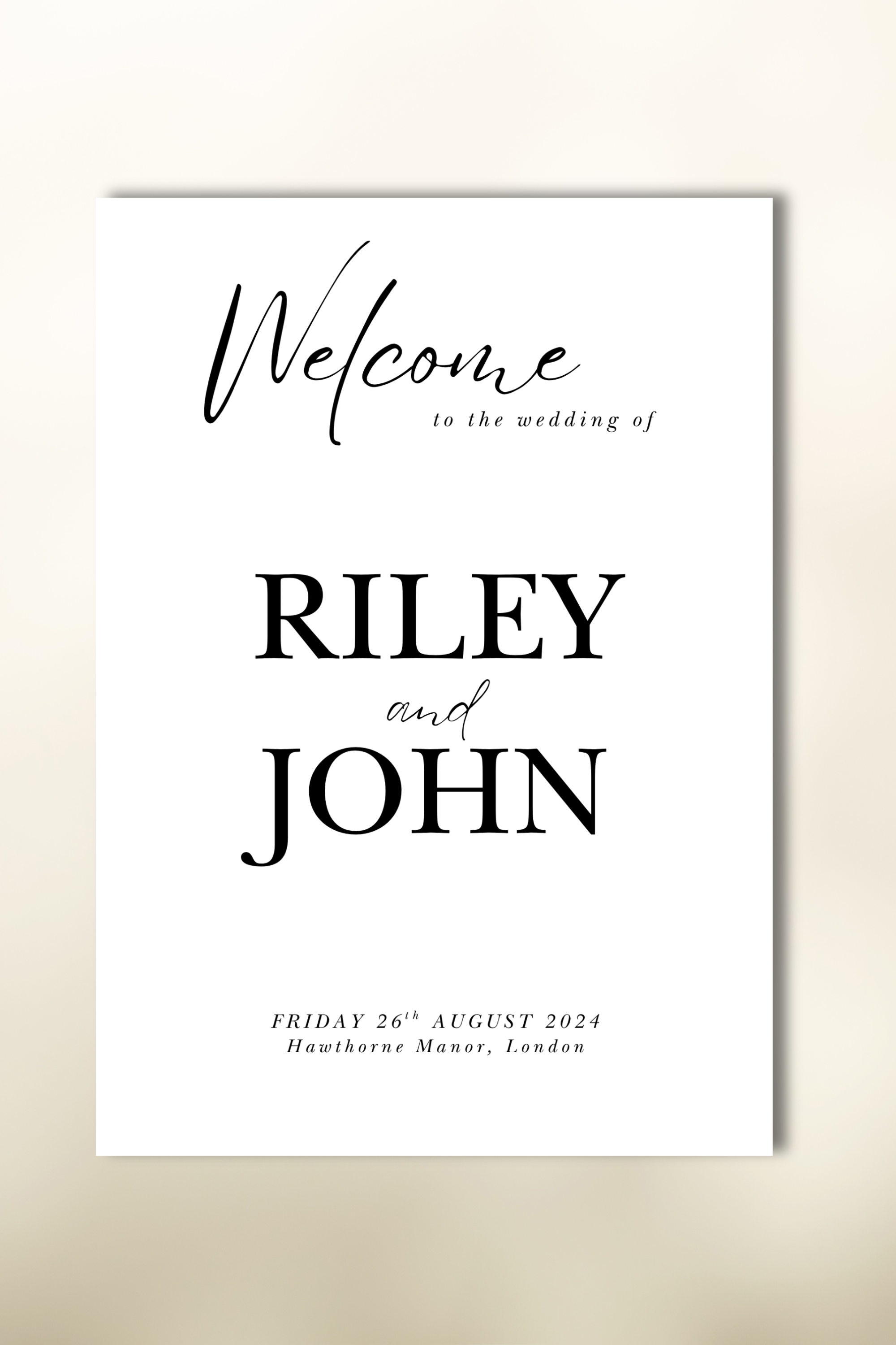 The Riley Welcome Sign