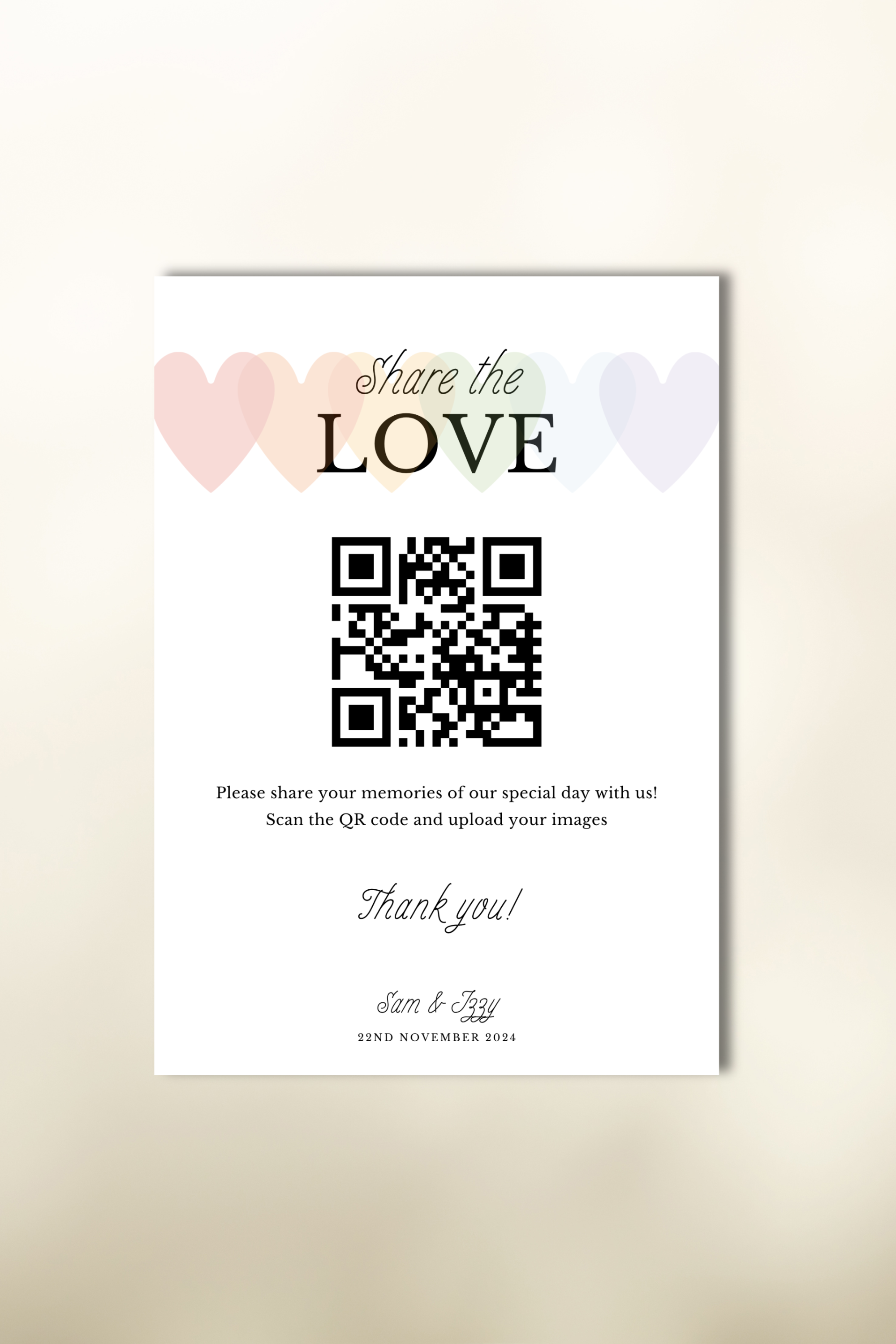 The Solace QR Code Photo Sign