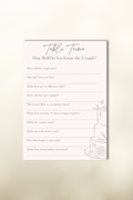 Table Trivia Card Game