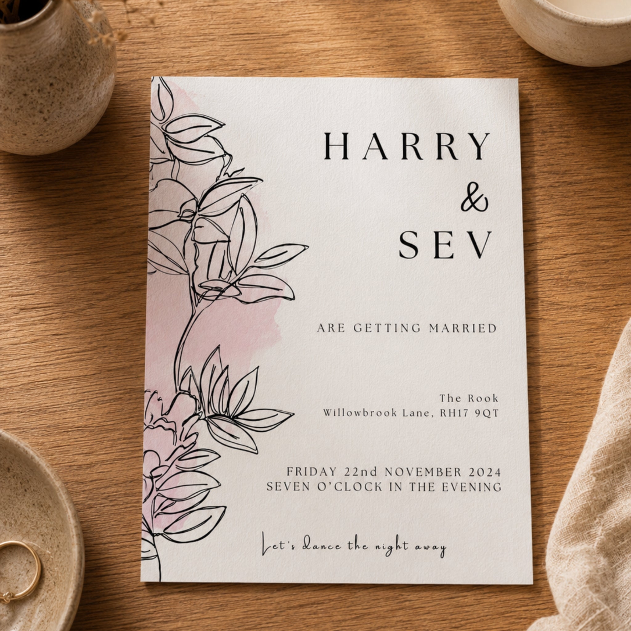 The Amara Evening Reception Invitation
