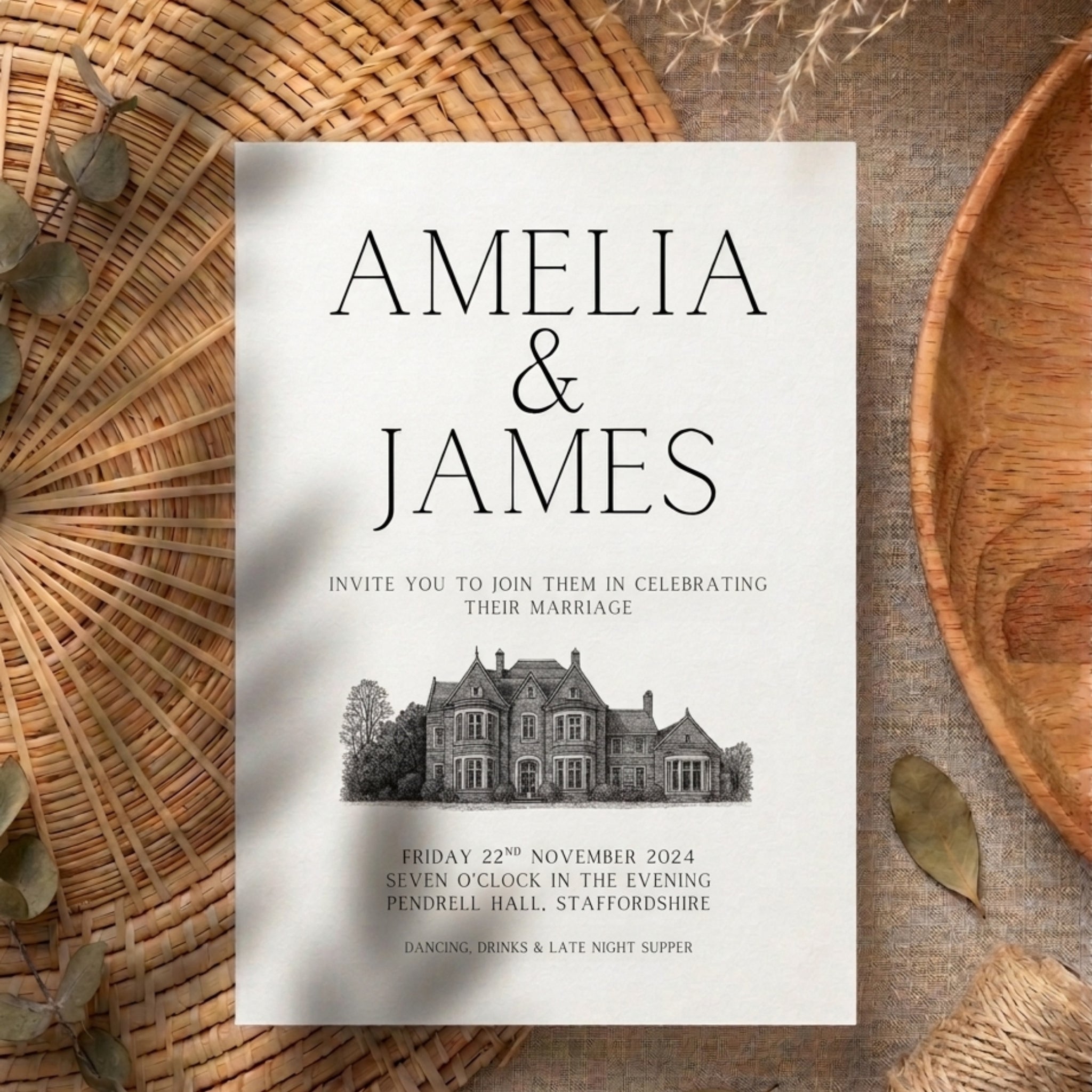 The Arcadia Evening Reception Invitation