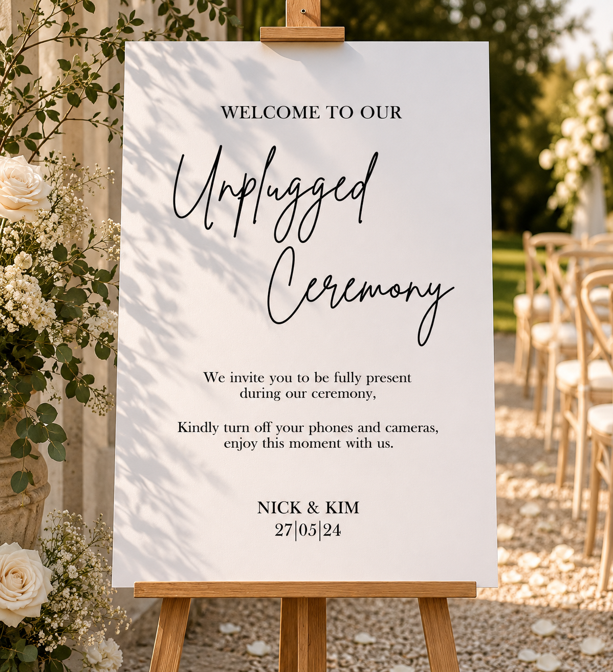 The Caldera Unplugged Ceremony Sign