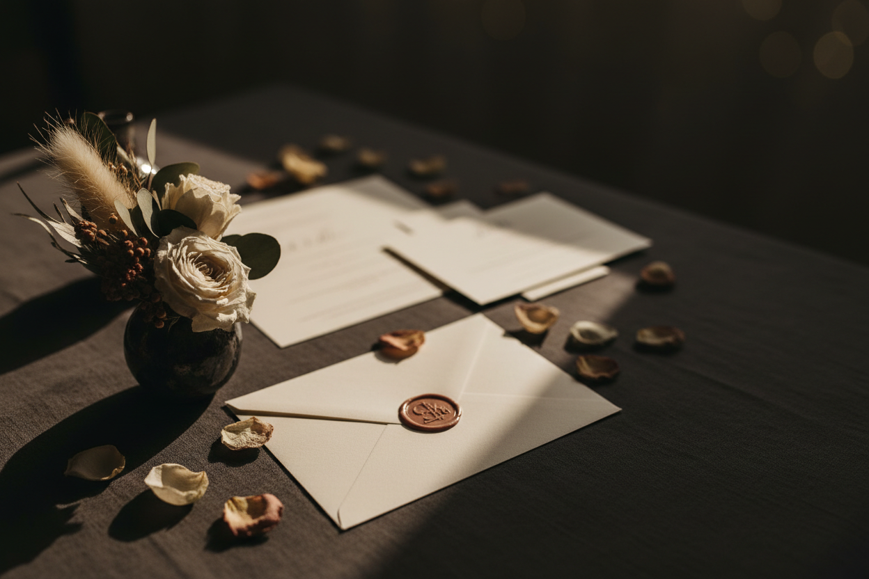 Luxury Wedding Stationery Hero - Blurred