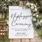 The Riley Unplugged Ceremony Sign