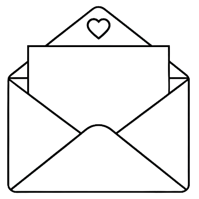 Semi-Custom Icon - Envelope with Heart